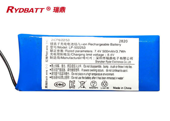 LP 502253 2S1P 7.4V 500mAh Li Ion 18650 baterías