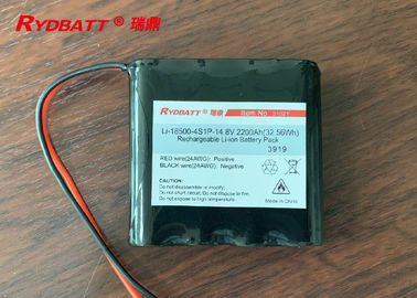 4s1p 18650 batería/14.8V 2.2Ah Li 18650 baterías industriales