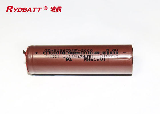 Batería profunda de voltio 18650 del ciclo 2000mAh 7.2Wh 3,6