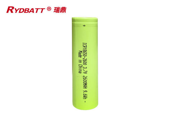 productos al aire libre 2600mAh 3.7V 9.6Wh Li Ion 18650 baterías